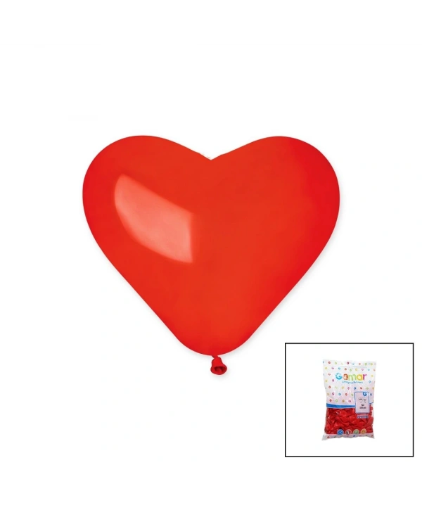 KIRMIZI KALP BALON 10 İNÇ - 25CM - 100PCS (5047)