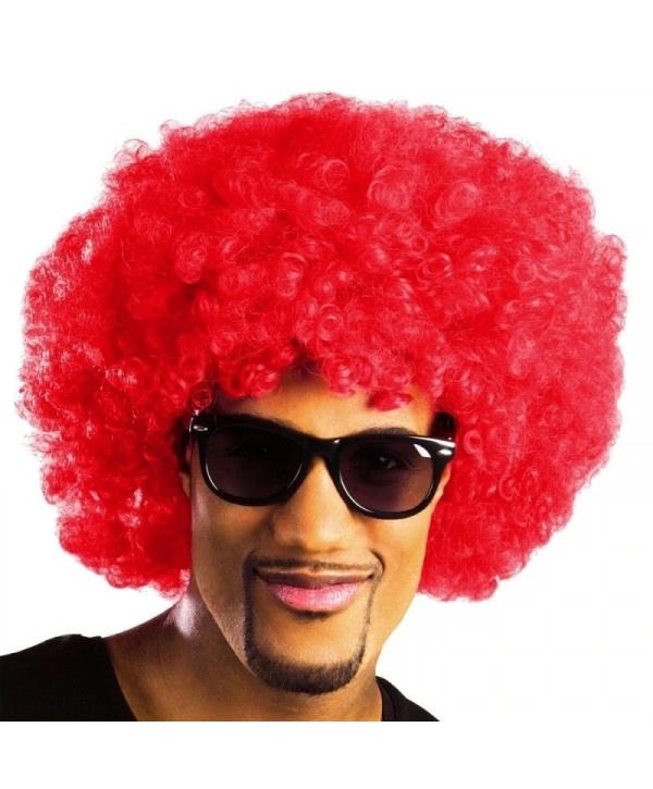 Kırmızı Renk Kıvırcık Afro Bonus Peruk (5047)