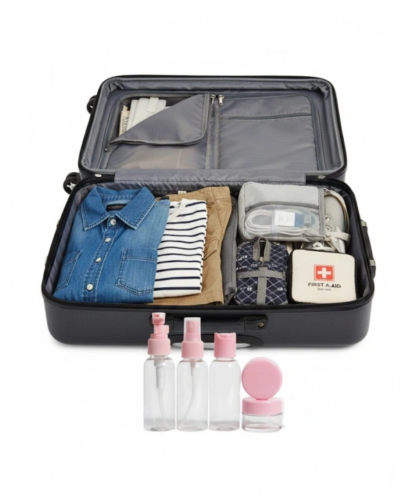 Kompakt 5 Parça Seyahat Kozmetik Şişe Takımı