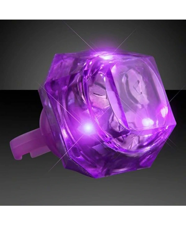 Kristal Tasarımlı Led Glow Işıklı 3 Modlu Mor Yüzük 3.5 x 5 cm (5047)
