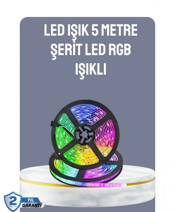 Kumandalı 5 Metre Şerit LED Dekoratif Aydınlatma