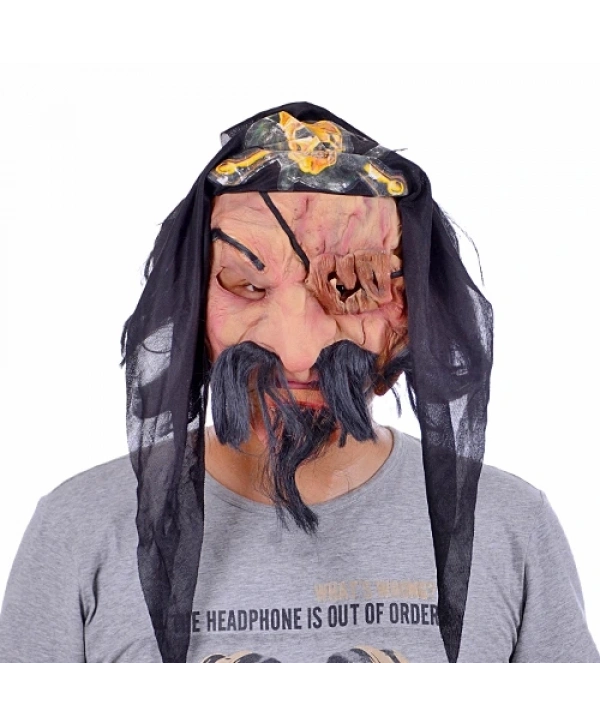 Lateks Saçlı Sakallı Korsan Maskesi (5047)