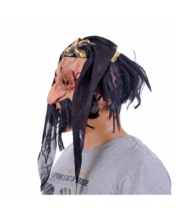 Lateks Saçlı Sakallı Korsan Maskesi (5047)