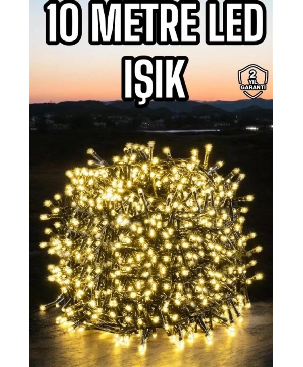 Led Işık 10 Metre Gün Işığı Parlak ve Doğal Ağaç Süsleme