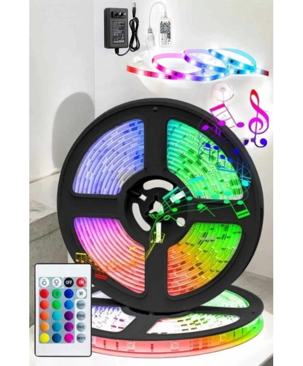 Led Işık 5 Metre Şerit Led RGB Işıklı
