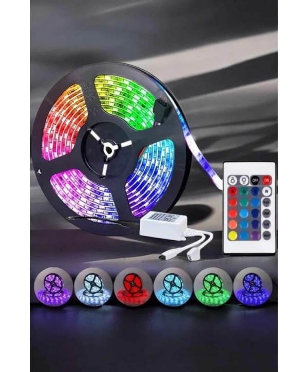 Led Işık 5 Metre Şerit Led RGB Işıklı
