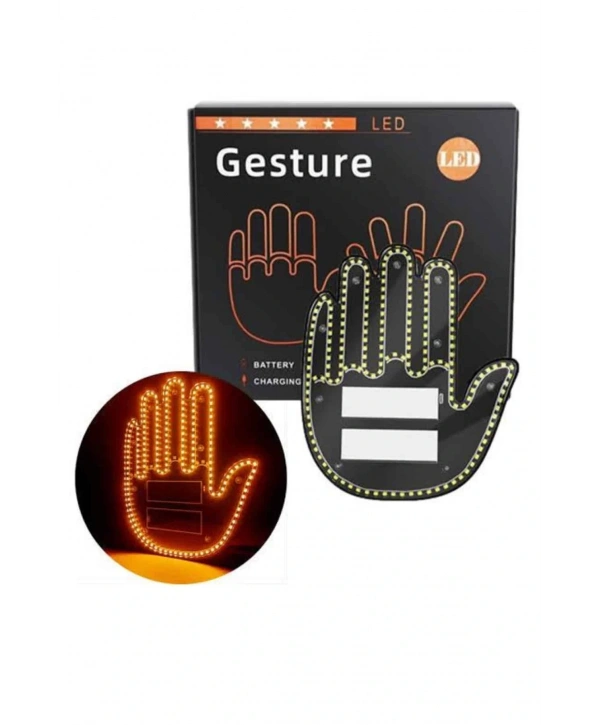 Led Işık El İşareti Araç Camı İçin Uzaktan Kumandalı