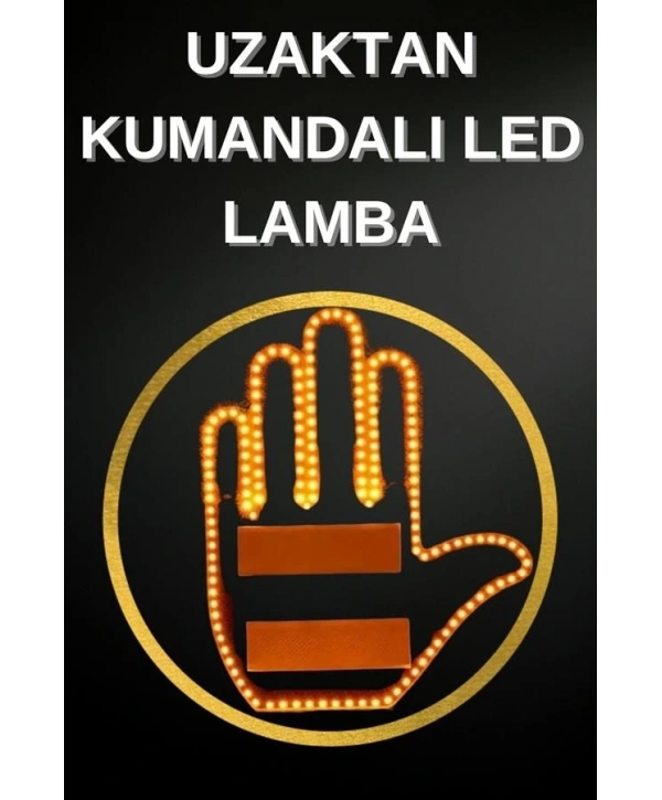 Led Işık El İşareti Araç Camı İçin Uzaktan Kumandalı