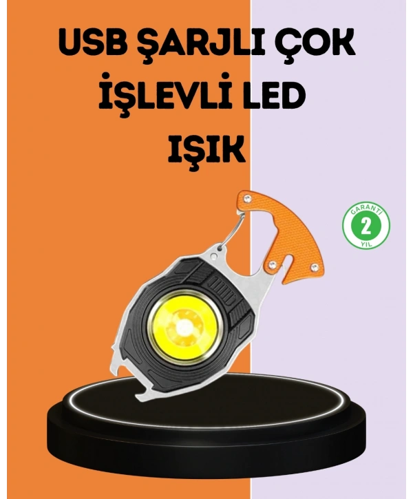 LED Işıklı Acil Durum Düdüklü Anahtarlık Fener