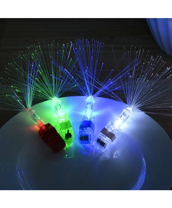 Led Işıklı Renkli Püsküllü Parmak Işığı 4 Renk 4 Adet (5047)