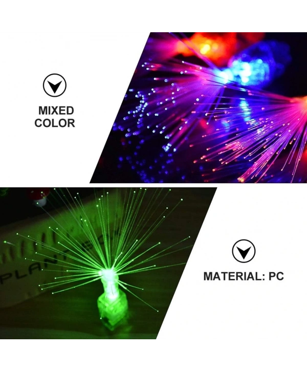 Led Işıklı Renkli Püsküllü Parmak Işığı 4 Renk 4 Adet (5047)