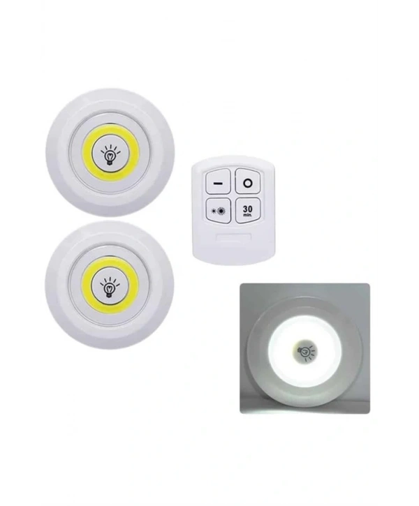 Led Lamba 3lü Uzaktan Kumandalı Yapışkanlı