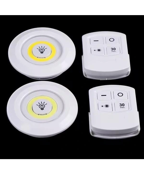 Led Lamba 3lü Uzaktan Kumandalı Yapışkanlı Beyaz Işık