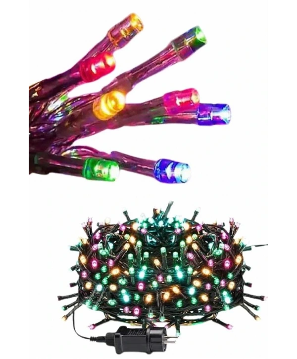Ledli Fişli Led Dekor Lambası 5M RGB Yılbaşı Ağacı Işığı