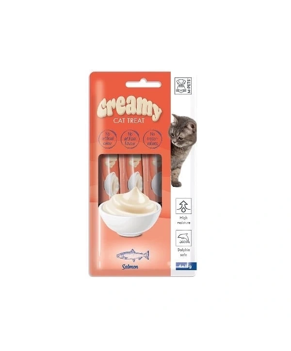 M-Pets Creamy Somonlu Sıvı Kedi Ödülü 15 Gr 4 Adet