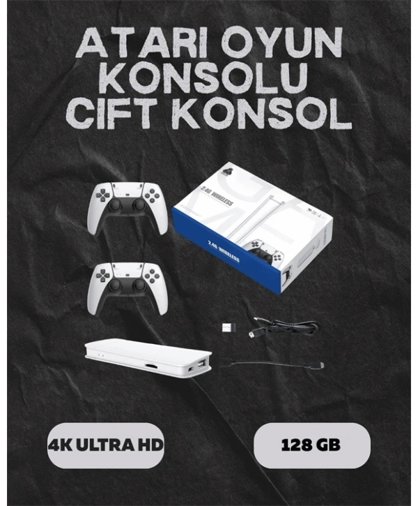 M15 Retro Konsol – 20.000 Oyunlu, Çift Gamepadli, 4K HDMI