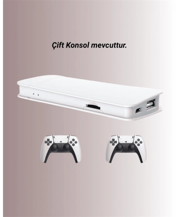 M15 Retro Konsol – 20.000 Oyunlu, Çift Gamepadli, 4K HDMI