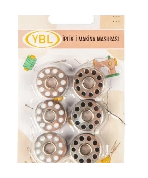 Makine Masurası İplikli Siyah-beyaz 6lı