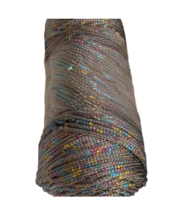 Makrome İpi 3mm  Polyester Vizon Simli