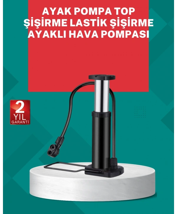 Manuel Ayak Pompası Extra Güçlü Lastik Şişirme Pompası