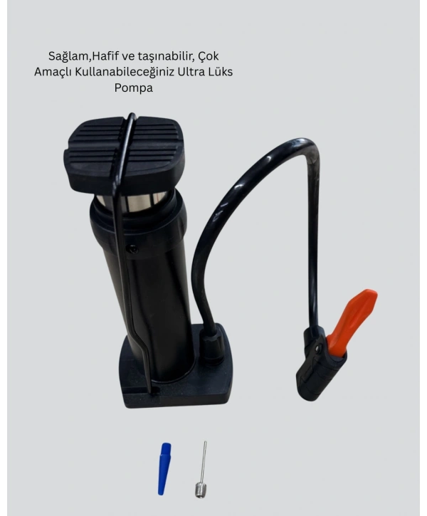 Manuel Ayak Pompası Extra Güçlü Lastik Şişirme Pompası