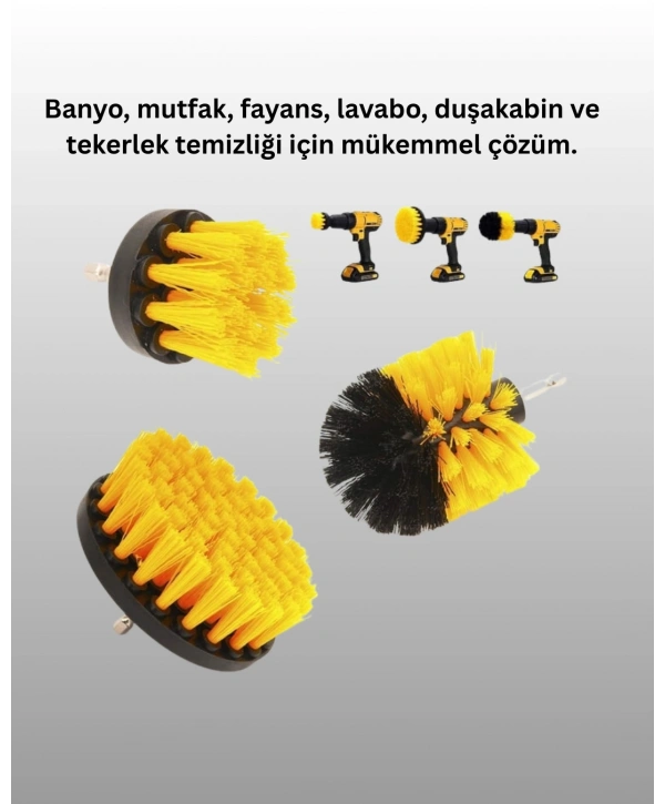 Matkap Ucu Temizlik Aparatı 3’lü Fırça Seti