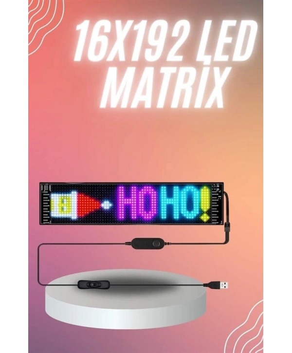 Matrix Led Cama Yapışan Telefon Kontrollü Panel Dijital Ekran Kumandalı