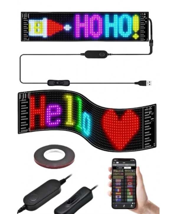 Matrix Led Cama Yapışan Telefon Kontrollü Panel Dijital Ekran Kumandalı