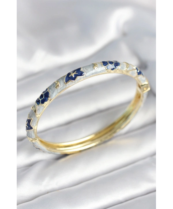 Mavi Renk Detaylı Mineli Kelepçe