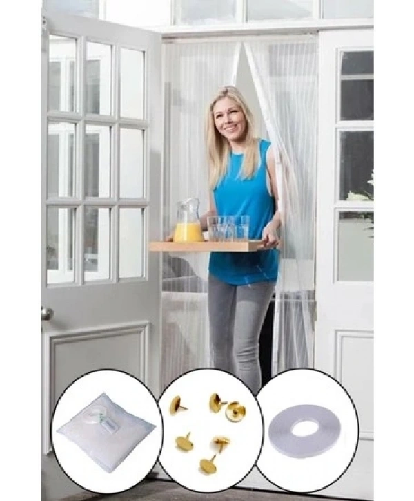 Mıknatıslı Kapı Sinekliği Tül Perde 105 x 205 cm (5047)