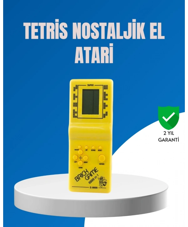 Mini Tetris El Aterisi – Taşınabilir Retro Oyun Konsolu, Pil ile Çalışan Klasik Model
