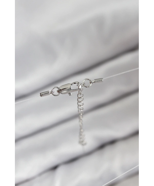 Misineli Yıldız Model Gümüş Renk Hayalet Kolye