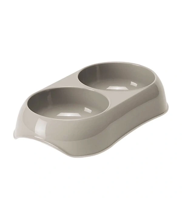 Moderna Gusto Köpek ve Kedi Mama Kabı Gri 2x200 Ml