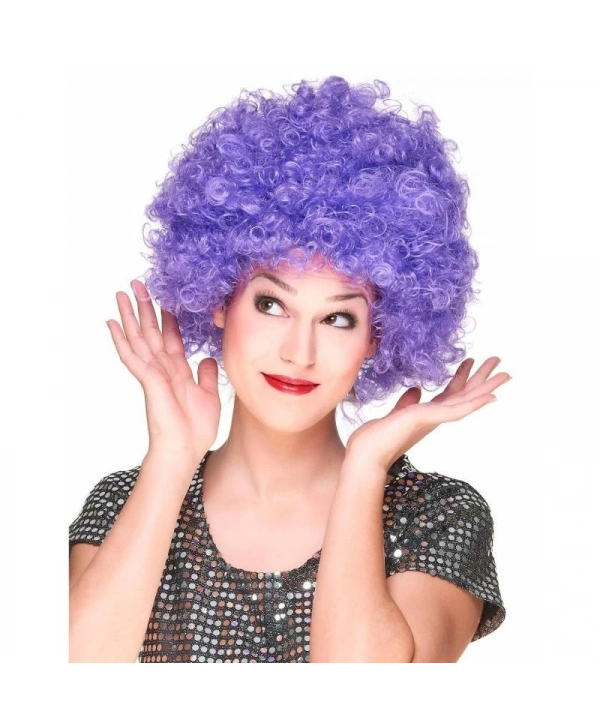 Mor Renk Kıvırcık Afro Bonus Peruk Parti Peruğu (5047)