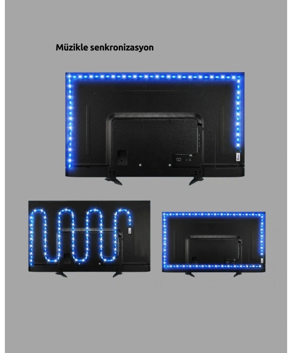 Müzikle Senkronize LED Şerit TV Aydınlatma