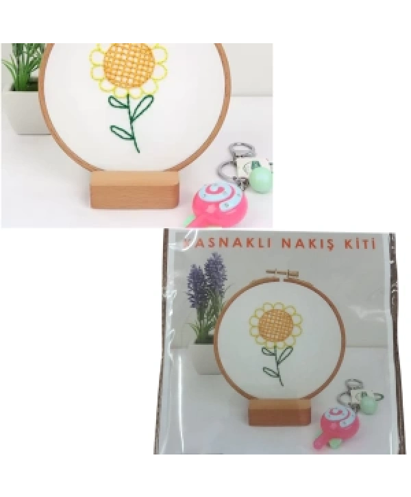 Nakış Kitleri Kasnaklı 8.6 X 6 Cm Ayçiçeği