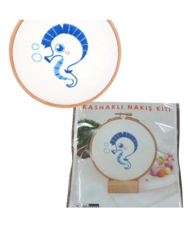 Nakış Kitleri Kasnaklı 8.6 X 6 Cm Deniz Atı