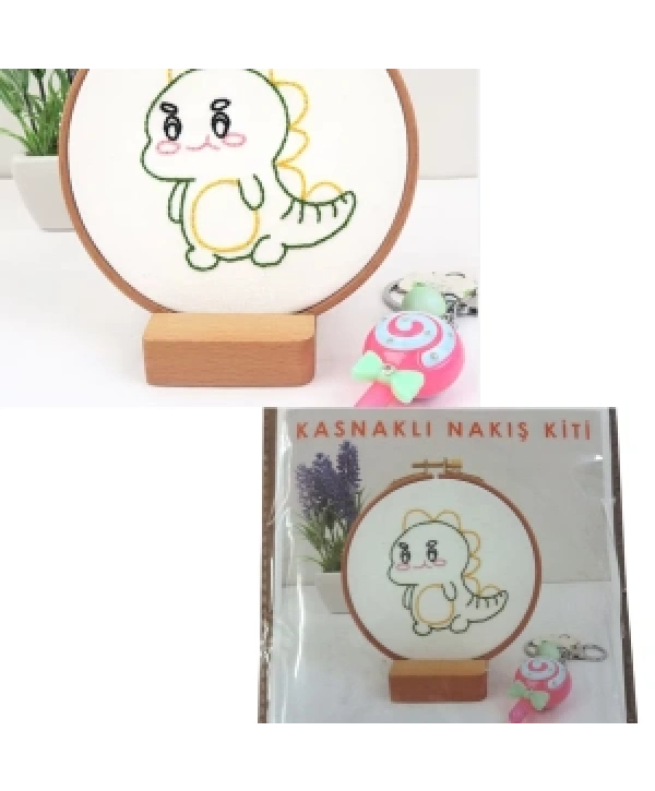 Nakış Kitleri Kasnaklı 8.6 X 6 Cm Dino