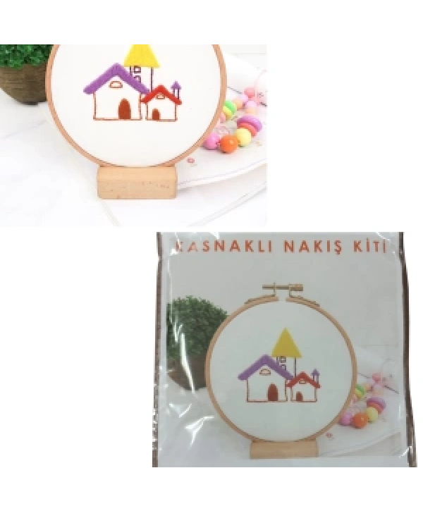 Nakış Kitleri Kasnaklı 8.6 X 6 Cm Ev
