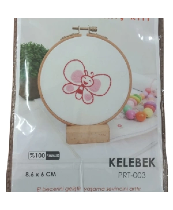 Nakış Kitleri Kasnaklı 8.6 X 6 Cm Kelebek