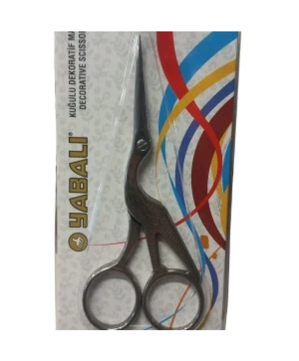 Nakış Makası Kuğulu Dekoratif Makas Gümüş Ybl-043 Model 13