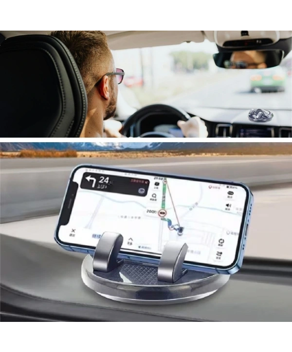 Numaratörlü Güçlü Yapışkanlı 360 Derece Dönebilen Su Geçirmez Araç İçi Telefon Tutucu Plastik Aparat (5047)