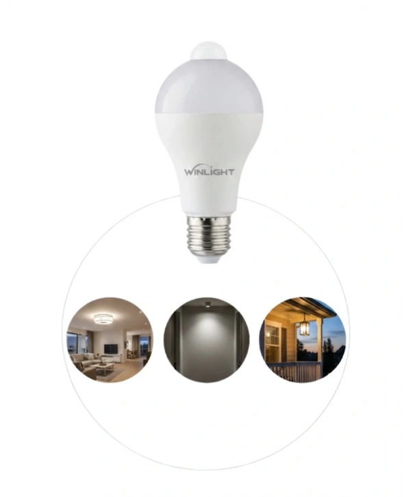 Otomatik Yanan Sensörlü LED Ampul Ev ve Ofis Kullanımına Uygun