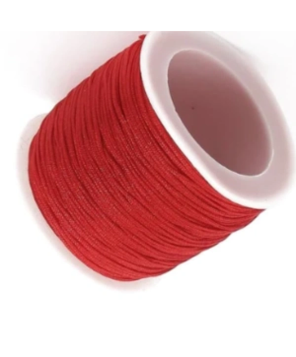 Paraşüt İpi, Bileklik-kolye Örgü İpi 1 Mm 50 Metre Kırmızı