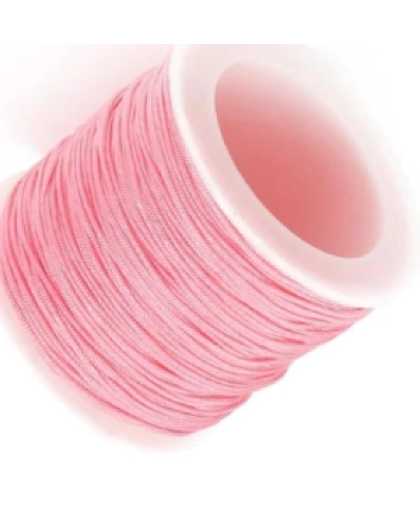 Paraşüt İpi, Bileklik-kolye Örgü İpi 1 Mm 50 Metre Pembe