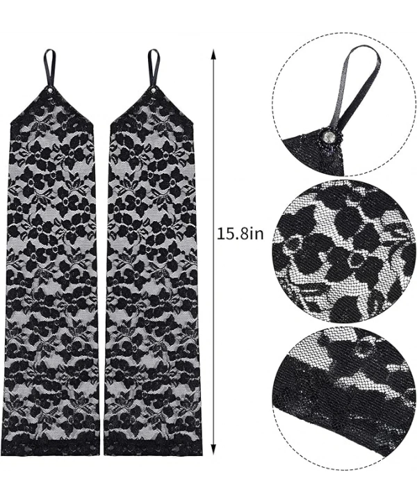 Parmak Askılı Zarif Gece Şıklığı Dantel Eldiven 40 cm (5047)