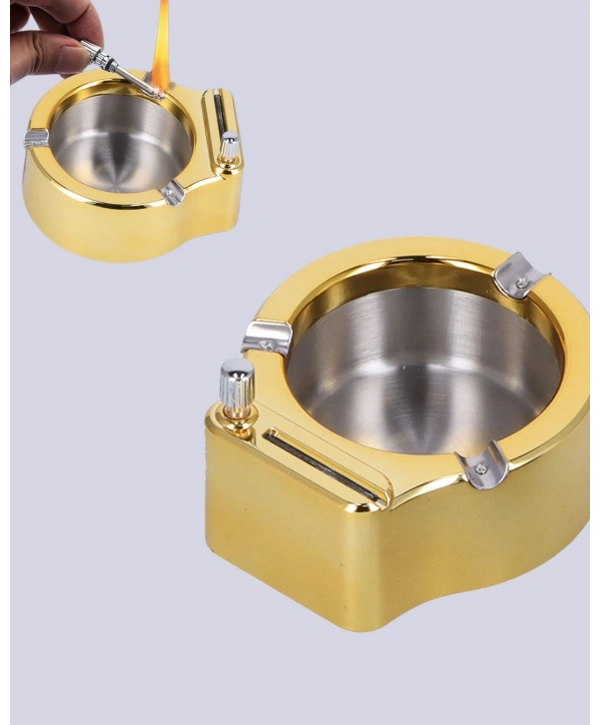 Paslanmaz Çelik Küllük Çakmaklı Masa Üstü Kullanım