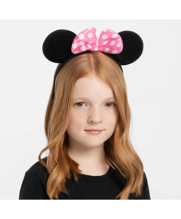 Pembe Fiyonklu Minnie Mouse Tacı Mini Kulak (5047)