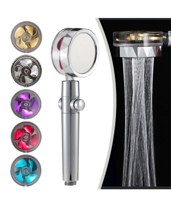 Pervaneli Duş Başlığı 360 Derece Dönebilen Aç Kapa Su Tasarruflu (5047)