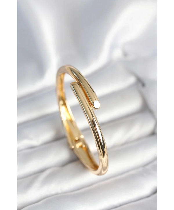 Pirinç Gold Renk Kadın Kelepçe Bileklik